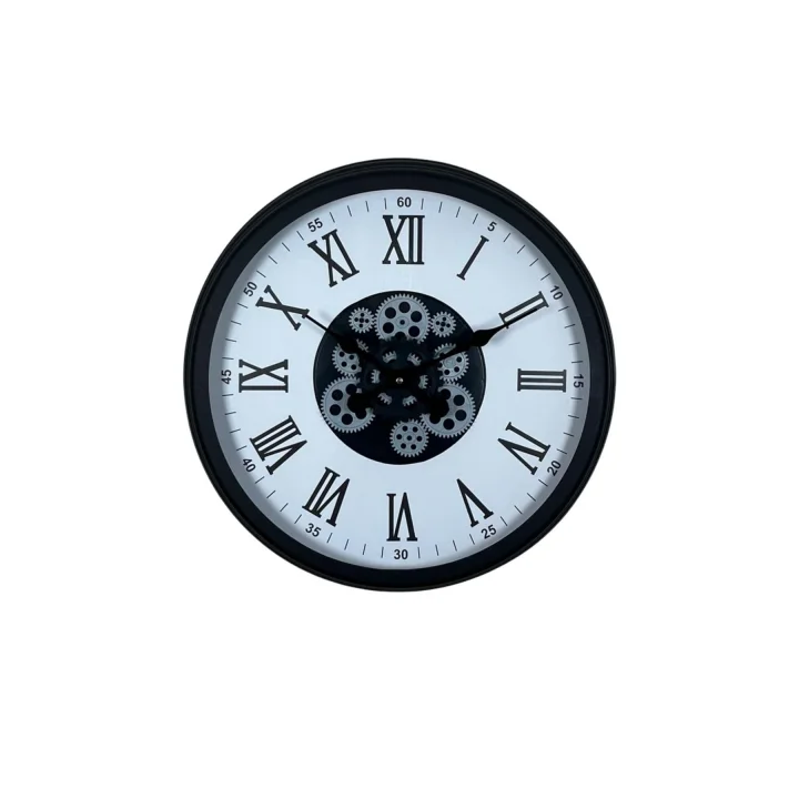 Mey İthalat® Black Majesty 60 Cm Çarklı Duvar Saati