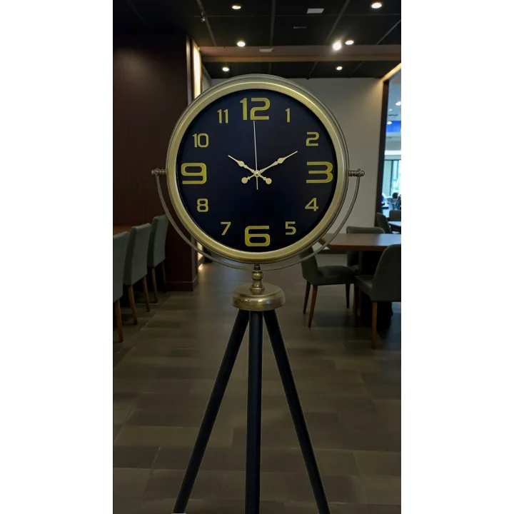 Mey İthalat® Black Noble Eskitme Tripod Ayaklı Saat