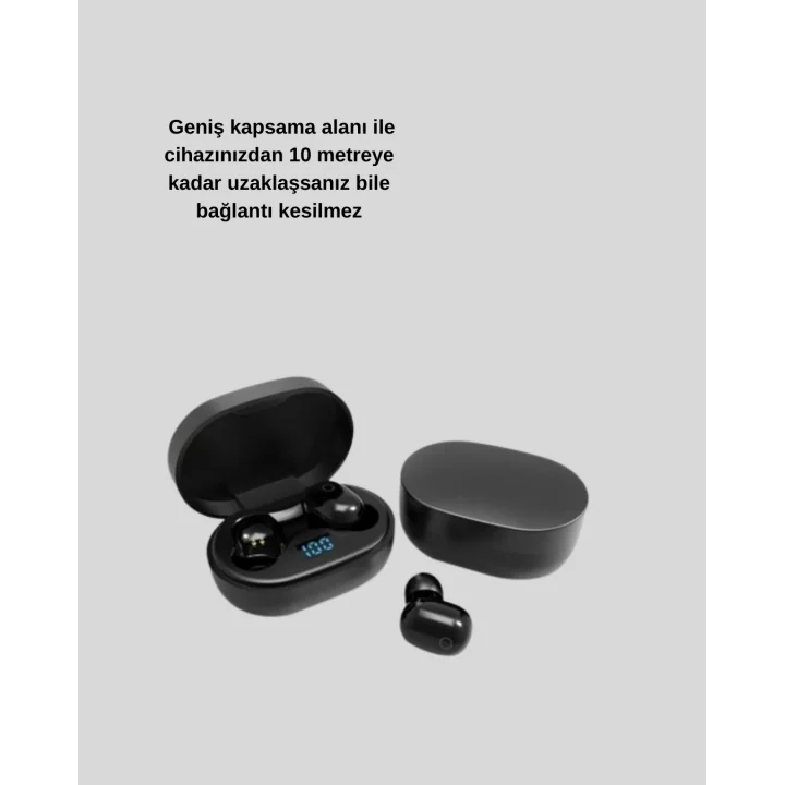 Mey İthalat® Bluetooth 5.0 Kulaklık – LED Ekranlı Şarj Kutusu Yeni Nesil