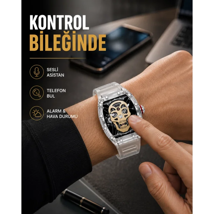Mey İthalat® Bluetooth Arama Özellikli Akıllı Saat Çok Fonksiyonlu Yeni Nesil