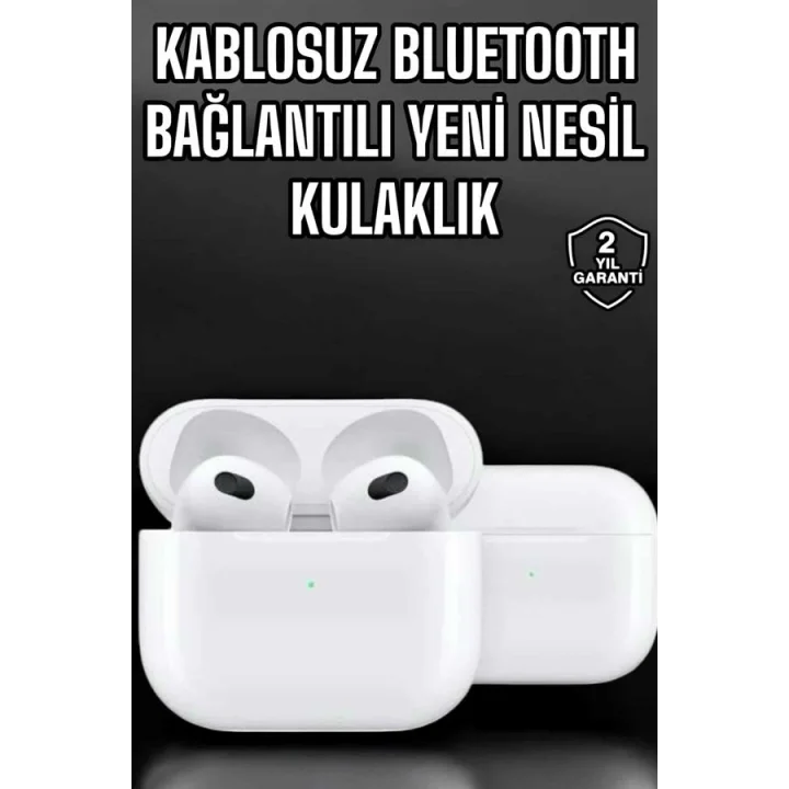 Mey İthalat® Bluetooth Kulaklık 3.Nesil Kablosuz Uzun Pil Ömrü Dokunmatik Kontrol Yeni Nesil