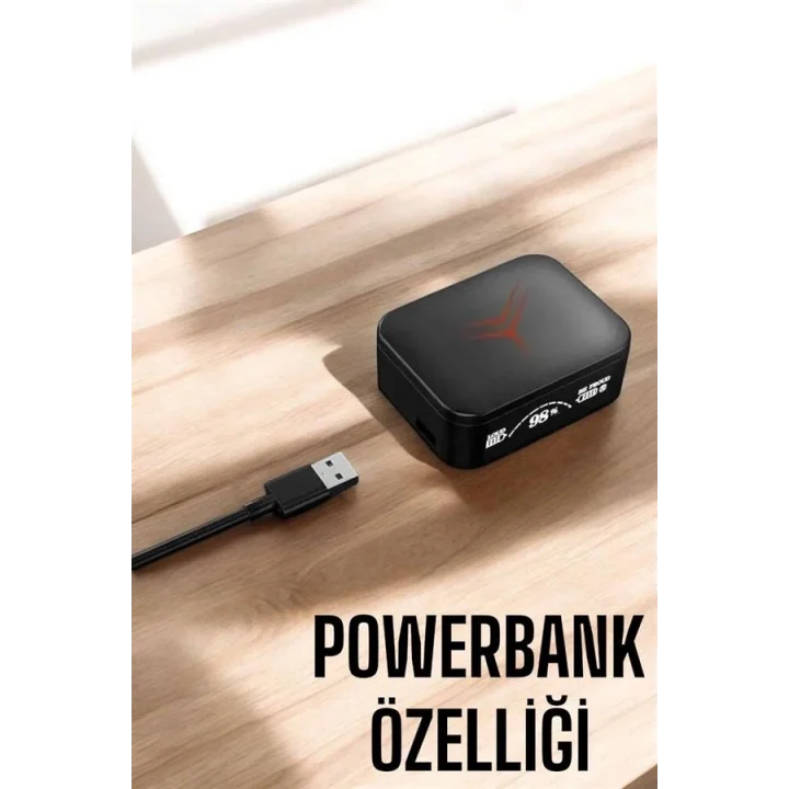 Mey İthalat® Bluetooth Kulaklık Powerbank Özelliği Yüksek Ses Kaliteli TWS Kulaklık