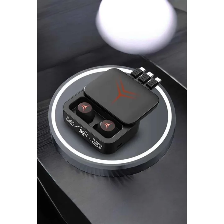 Mey İthalat® Bluetooth Kulaklık Powerbank Özelliği Yüksek Ses Kaliteli TWS Kulaklık