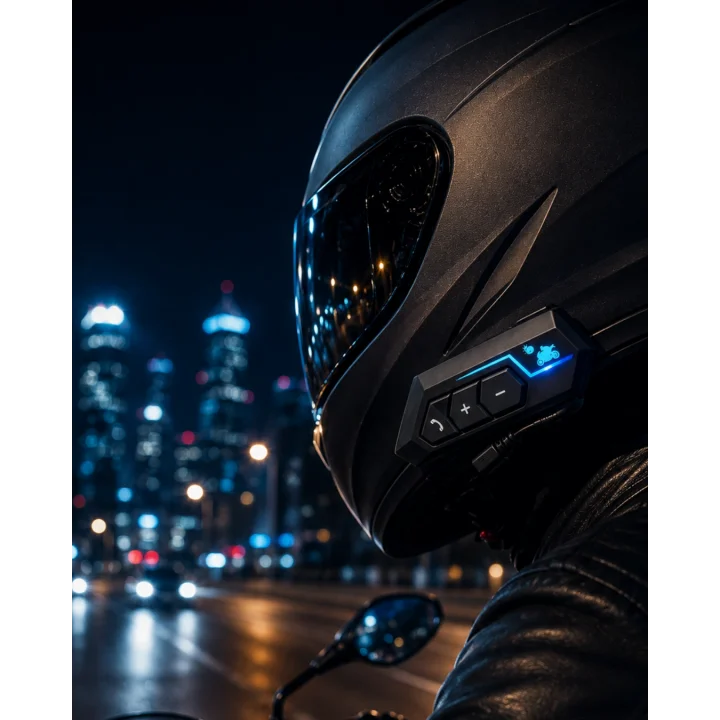 Mey İthalat® Bluetooth Motosiklet Kask Kulaklığı Mikrofonlu Kablosuz Sürüş Intercomu