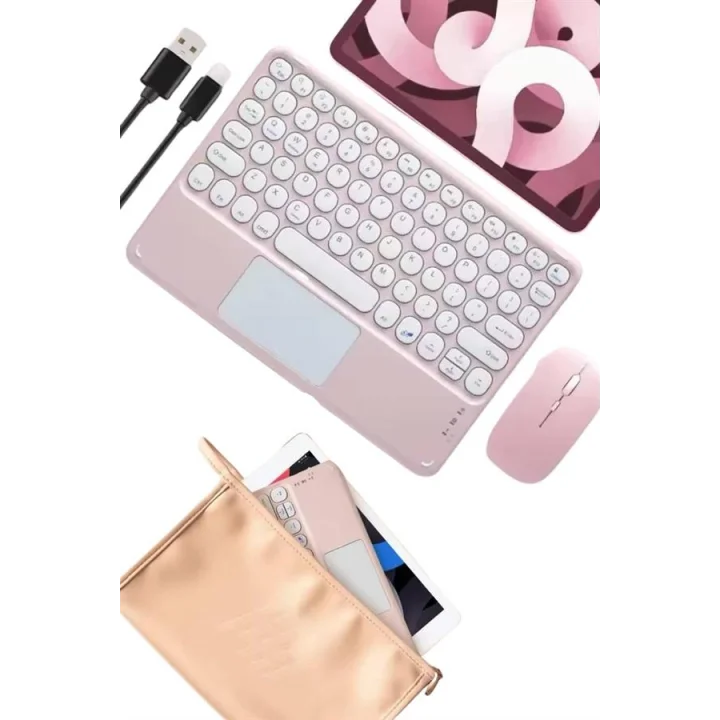 Mey İthalat® Bluetooth Touchpad Klavye Ultra İnce Taşınabilir Q Klavye Yeni Nesil