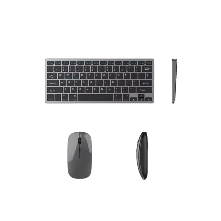 Mey İthalat® Bluetooth ve 2.4G Destekli Kablosuz Klavye Mouse Seti Şarj Edilebilir