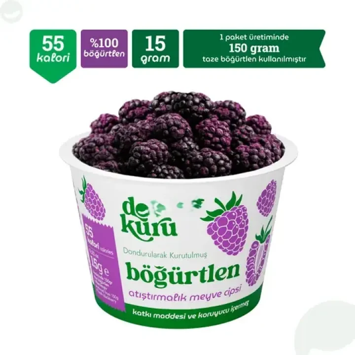 Mey İthalat® Böğürtlen Atıştırmalık Meyve Cipsi 15gr