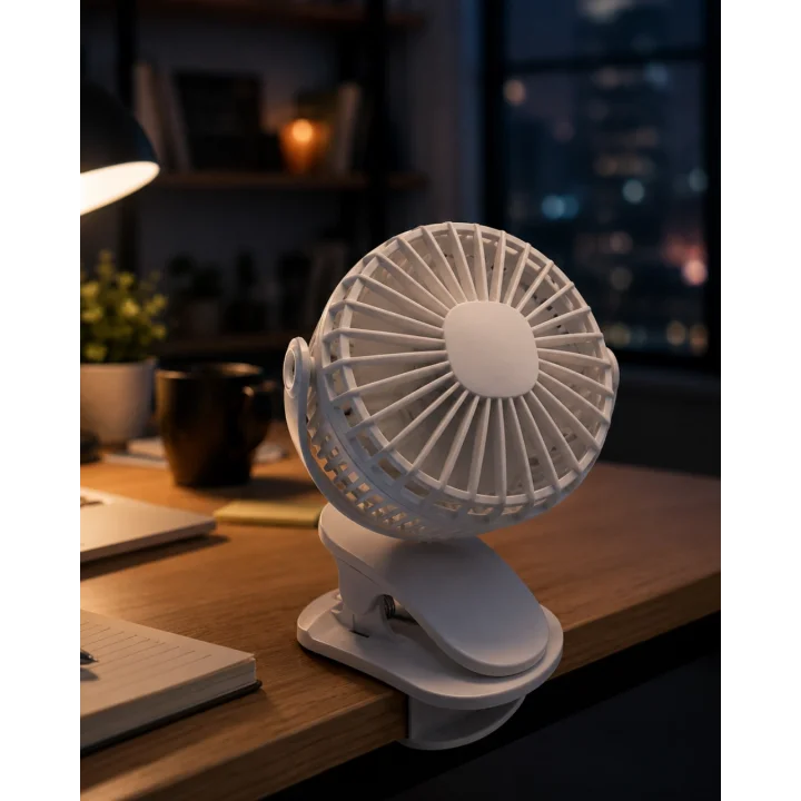 Mey İthalat® Çalışma Masası ve Yatak Başlığı İçin Klipsli Mini Fan