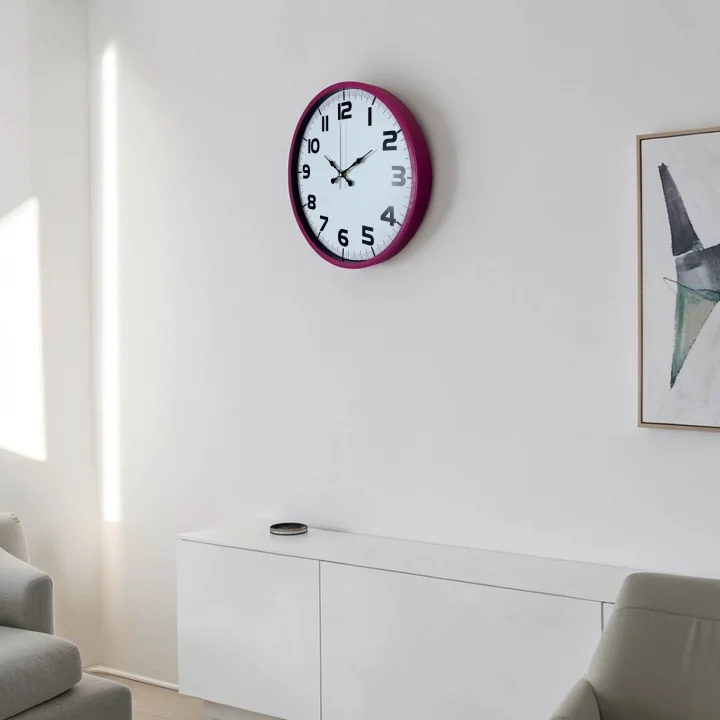 Mey İthalat® Candy Pembe 36 Cm Dekoratif Duvar Saati