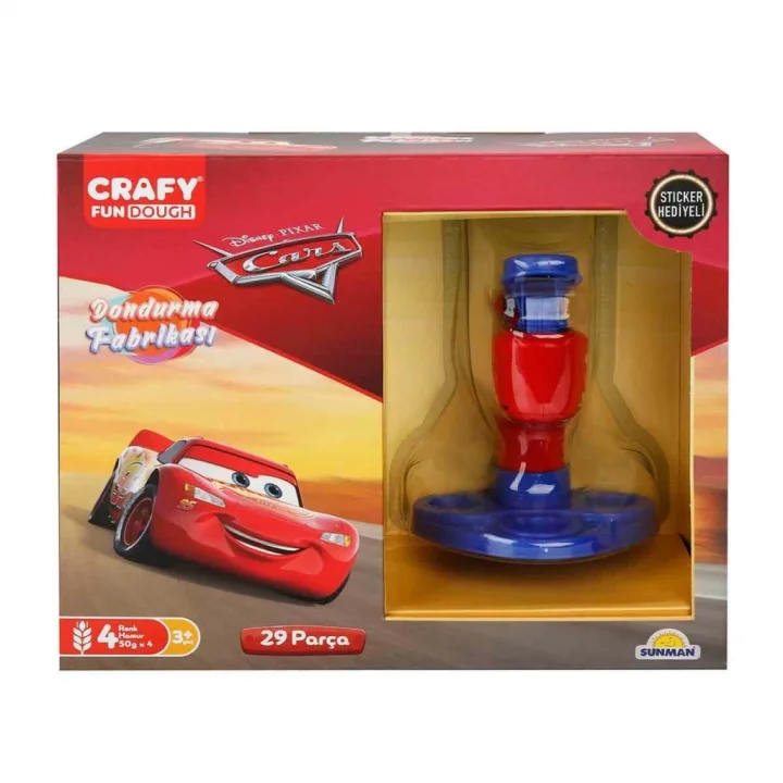 Mey İthalat® Cars Dondurma Fabrikası Oyun Hamuru Seti 200 gr 29 Parça
