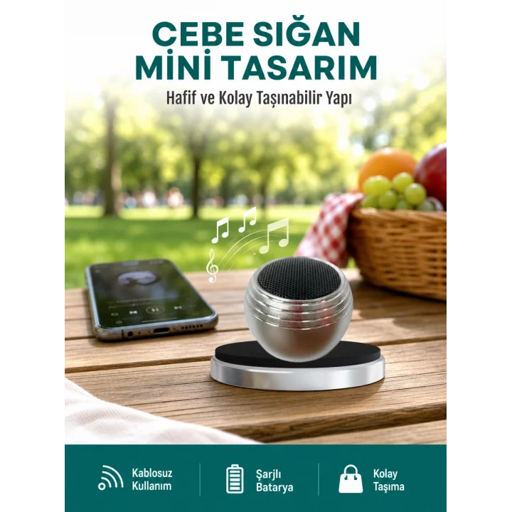 Mey İthalat® Cep Boy Bluetooth Hoparlör Güçlü Ses Çıkışı TWS Destekli Yeni Nesil