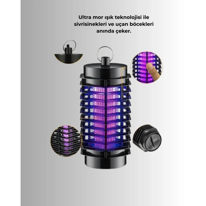 Mey İthalat® Çevre Dostu Elektrikli Sivrisinek Öldürücü Lamba – 50m² Etki Alanı Yeni Nesil