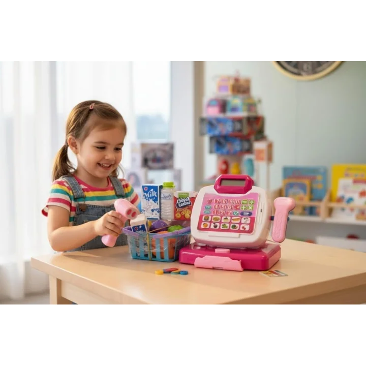 Mey İthalat® CF8506 DİJİTAL PEMBE YAZAR KASA