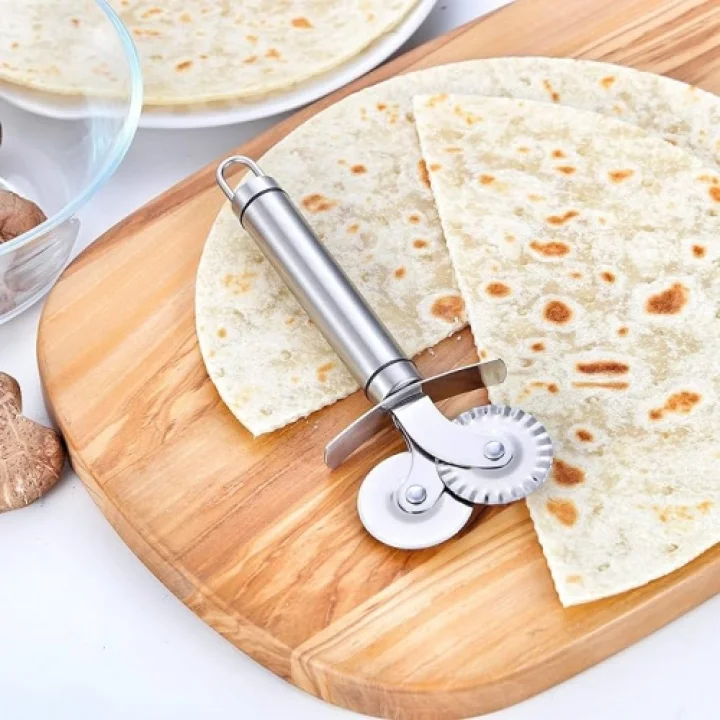 Mey İthalat® Çift Başlıklı Pizza Hamur Bıçağı