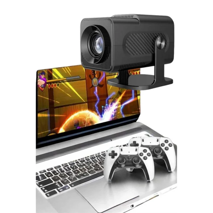 Mey İthalat® Çift Kollu Game Box Projeksiyon Cihazı Kumandalı Android Tv Dahili Hoparlör