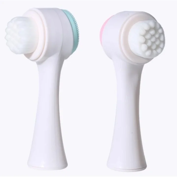 Mey İthalat® Çift Taraflı 3D Yumuşak Yüz Bakım Fırçası