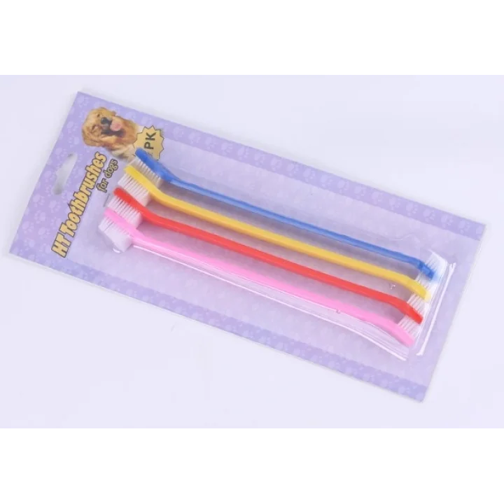 Mey İthalat® Çift Taraflı Hayvan Diş Fırçası 4 lü set