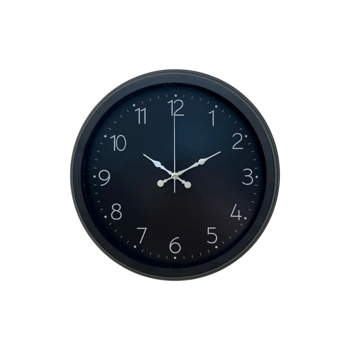 Mey İthalat® Classic Black Zarif 40 cm Metal Duvar Saati