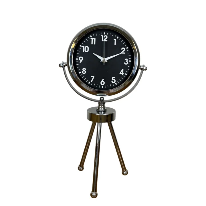 Mey İthalat®  Classic Tasarım Üç Ayaklı Metal Masa Saati