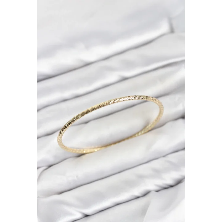 Mey İthalat® CM Gold Renk Lazer Kesim Model 65 mm Bilezik