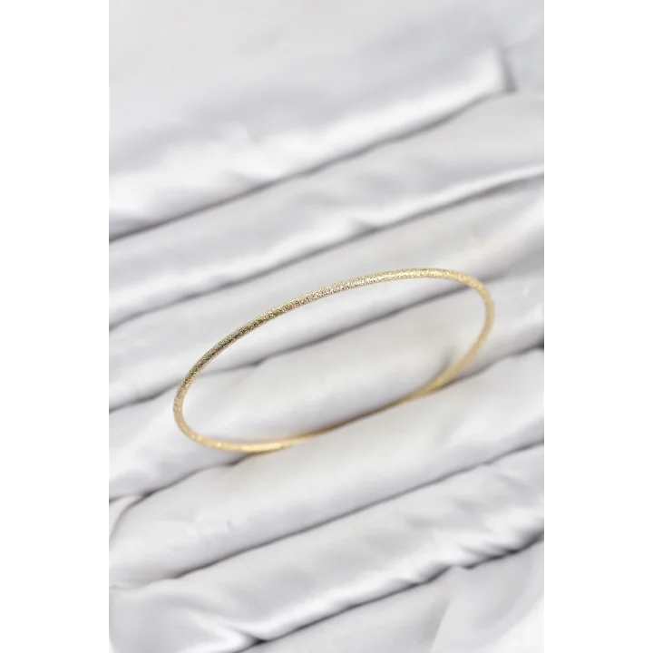 Mey İthalat® CM Gold Renk Simli Model 65 mm Bilezik