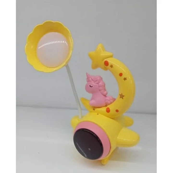 Mey İthalat® Çocuk Odası Ay ve Unicorn Desenli Gece Lambası