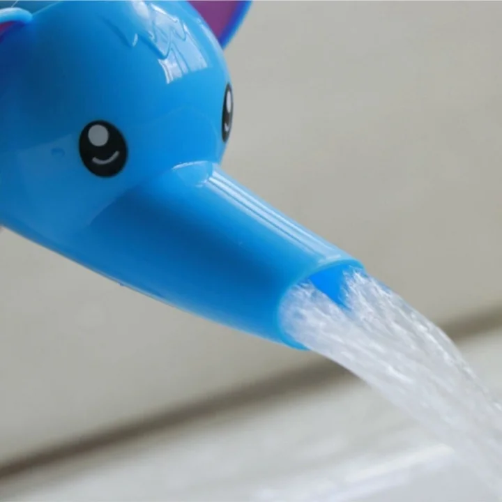 Mey İthalat®  Çocuklar İçin Eğitici ve Güvenli Musluk Uzatıcı Genişletici Başlık Aparatı Fil Figürlü