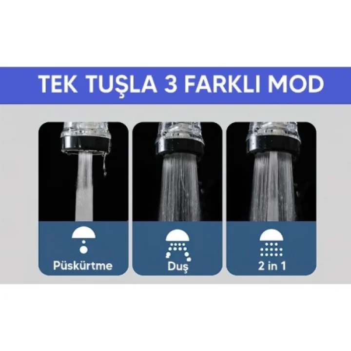 Mey İthalat® Çok Fonksiyonlu Musluk Başlığı