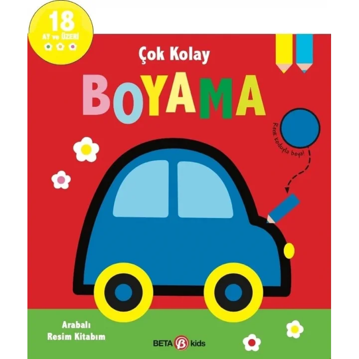 Mey İthalat® Çok Kolay Boyama Arabalı Resim Kitabım