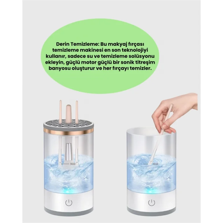 Mey İthalat® Çoklu Fırça Uyumu Sunan Temizleyici Cihaz