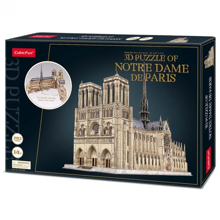 Mey İthalat®  Cubic Fun 293 Parça 3D Puzzle Notre Dame
