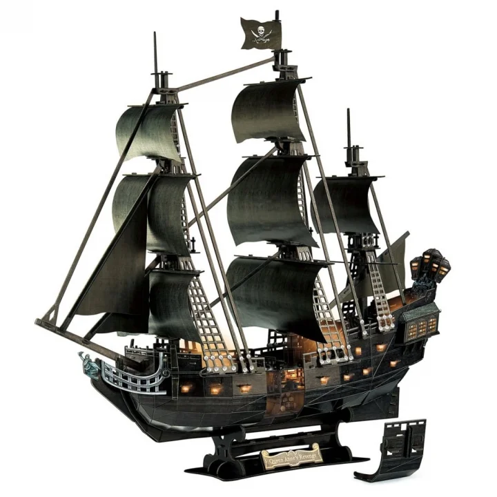 Mey İthalat®  CubicFun Queen Annes Revenge 3D Puzzle 293 Parça LED Işıklı