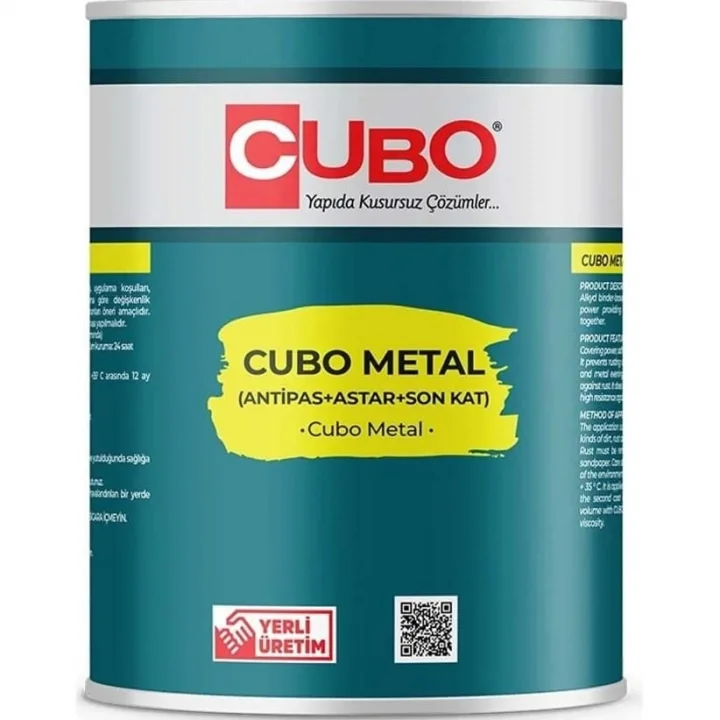 Mey İthalat® Cubo Metal Pas Boyası Beyaz 2,5 Litre
