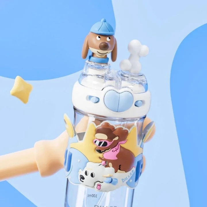 Mey İthalat® D2530 DILLER 580 ML BOYUN ASKILI TRITAN SU MATARASI