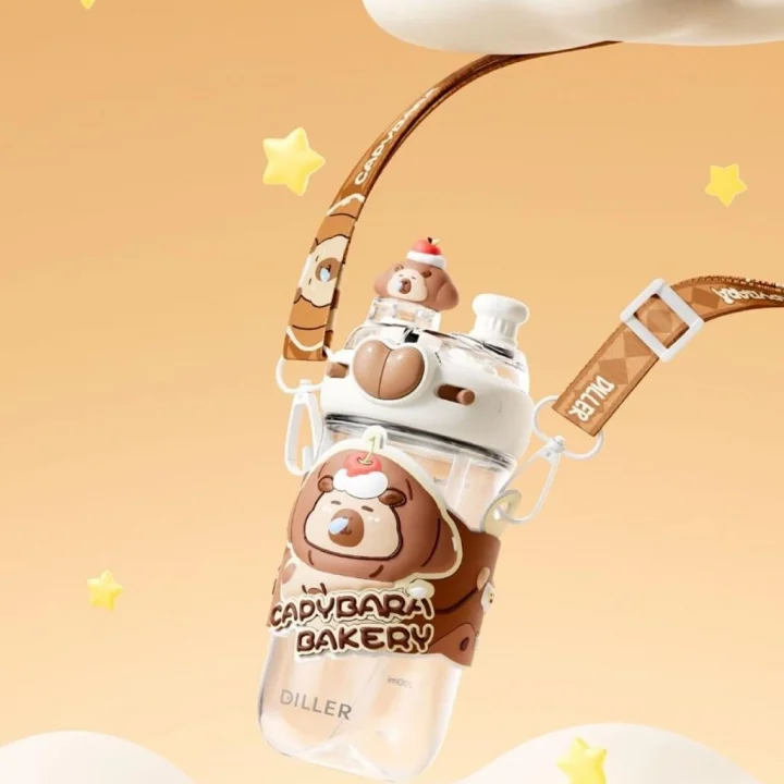 Mey İthalat® D2550 DILLER 580 ML BOYUN ASKILI TRITAN SU MATARASI