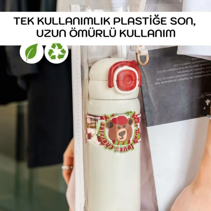 Mey İthalat® D9238 PASLANMAZ ÇELİK MATARA 630 ML