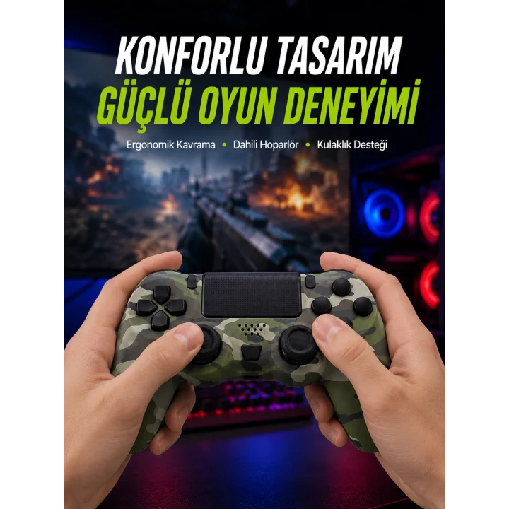 Mey İthalat® Dahili Hoparlör ve Kulaklık Girişli Oyun Kolu – Kişisel ve Ortak Ses Deneyimi