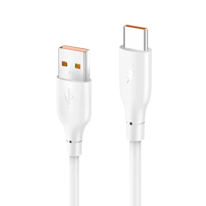 Mey İthalat®  DC65 USB to Type-C 1M 3.0A Hızlı Şarj Kablo - Beyaz