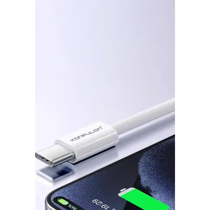 Mey İthalat®  DC82 1M 60W Type-C to Type-C  PD Hızlı Şarj Kablo - Beyaz