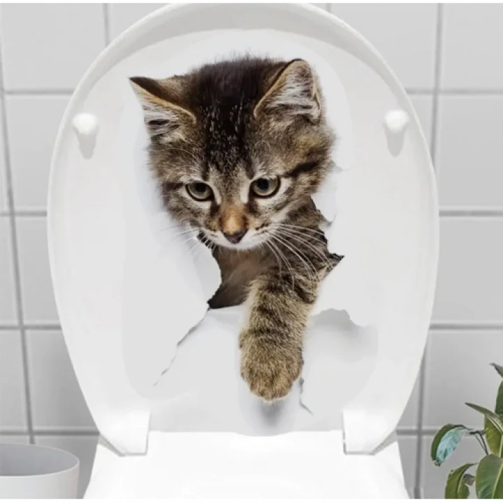 Mey İthalat® Decohandy Klozet Etiketi Stray Cat