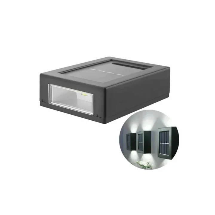 Mey İthalat® Dekoratif Duvar Lambası Solar Güneş Enerjili Bahçe Aydınlatması