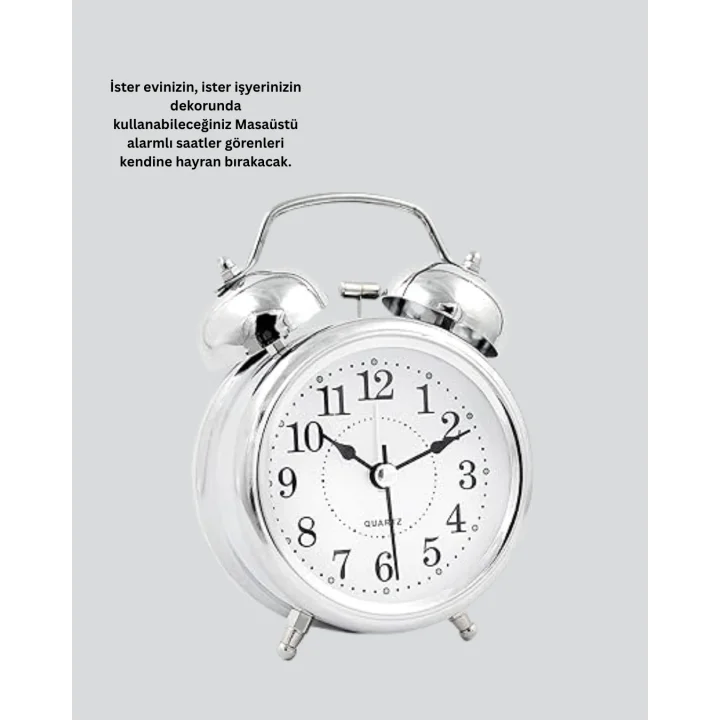 Mey İthalat® Dekoratif Gümüş Saat