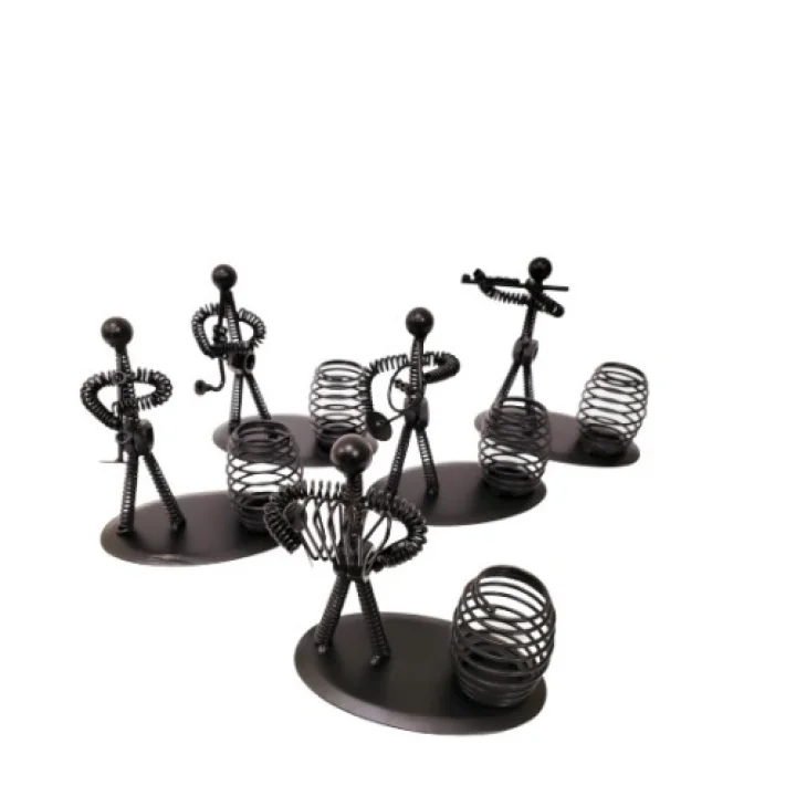Mey İthalat®  Dekoratif Metal Adam Müzisyen Kalemlik