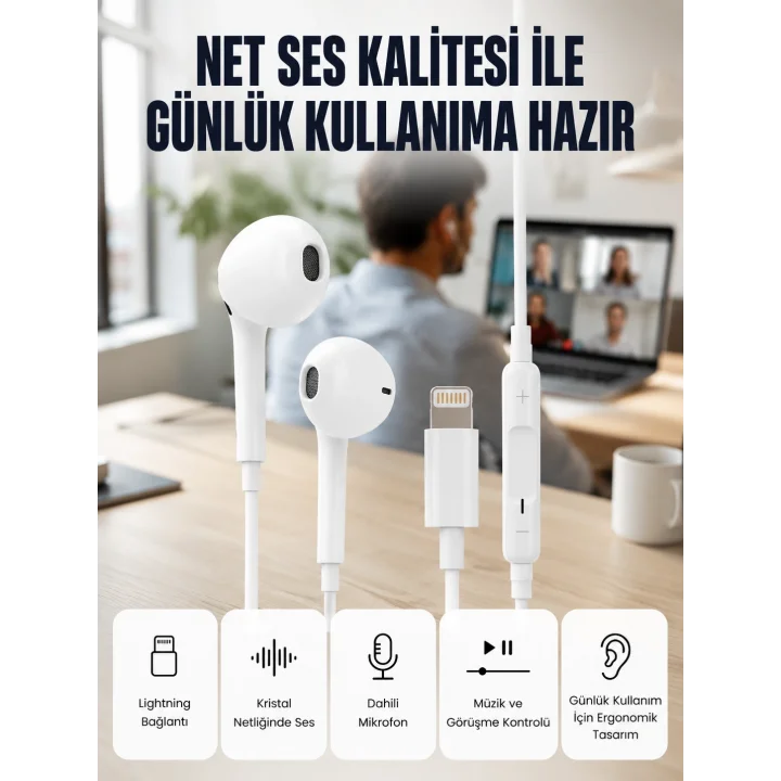 Mey İthalat® Derin Bas ve Net Ses Özellikli Kulak İçi Kulaklık Yeni Nesil