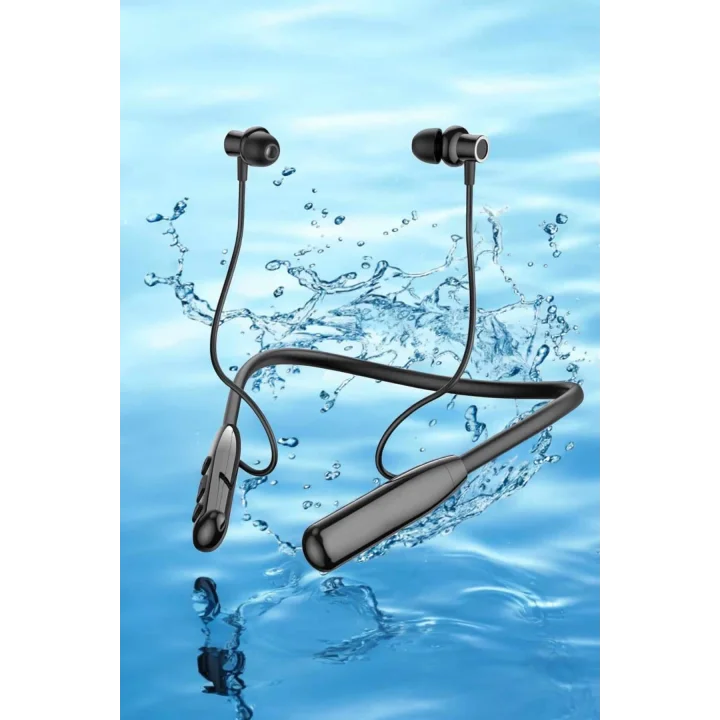 Mey İthalat® Dijital Batarya Göstergeli Bluetooth Özellikli Boyun Askılı Kulaklık