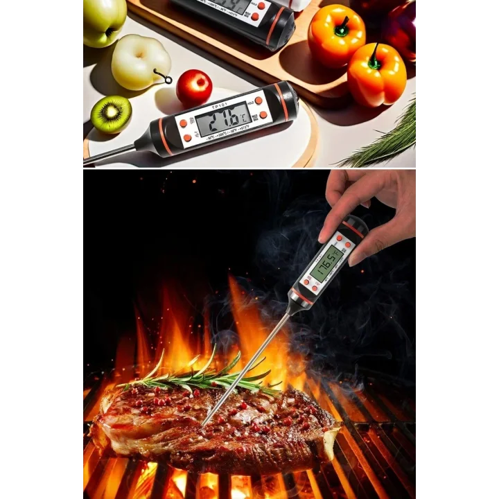 Mey İthalat®  Dijital Gıda Termometresi Süt,Et,Yoğurt Mayalama,Mama Derecesi Ölçer Gıda Termometresi