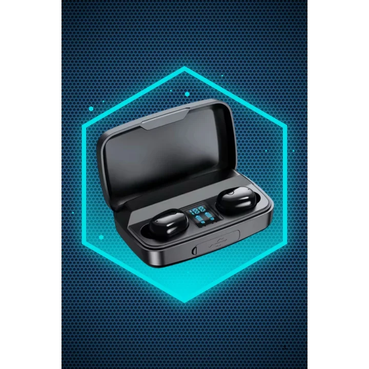 Mey İthalat® Dijital Göstergeli Bluetooth Kulaklık Kablosuz TWS Stereo Bluetooth 5.0