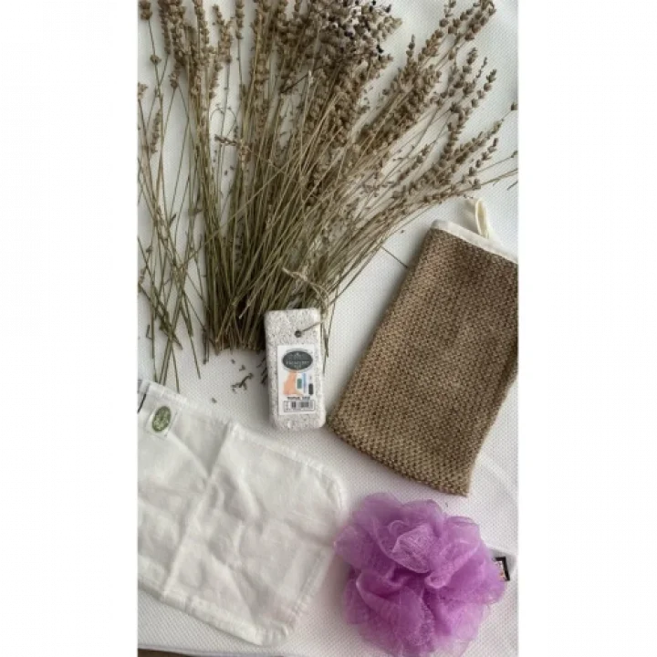 Mey İthalat® Doğal 4Lü Banyo Hamam Seti