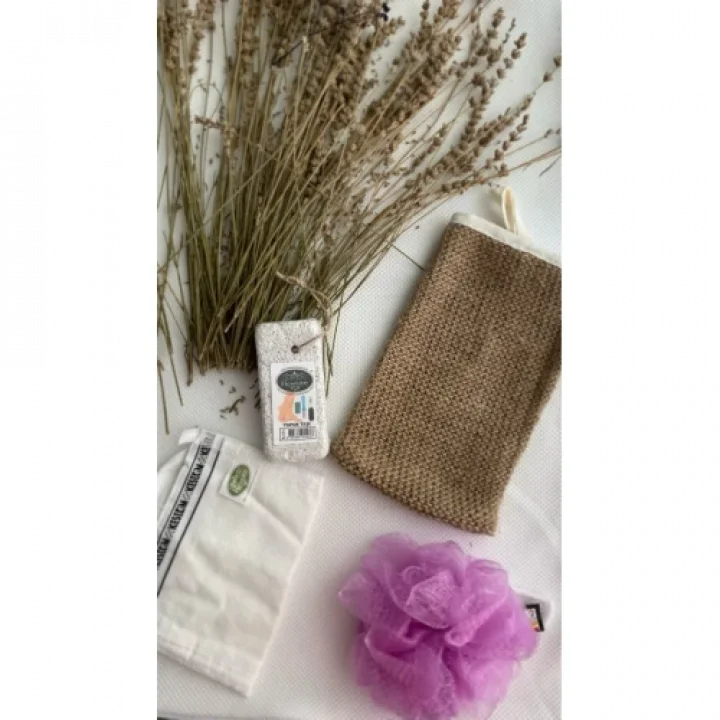 Mey İthalat® Doğal 4Lü Banyo Hamam Seti
