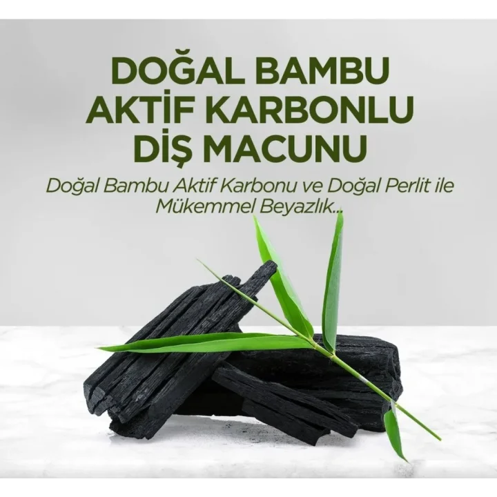 Mey İthalat®   Doğal Bambu Karbonlu Diş Macunu 90 Gr